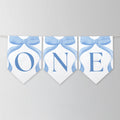 Blue Bow High Chair Banner, Blue Bow First Birthday Party Decoration, Printable Banner