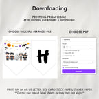 EDITABLE Halloween Costume Birthday Banner, Halloween Costume Party Printable banner Birthday, Canva Template Instant download