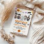 Editable Spooktacular Costume Party Halloween Birthday Invitation, Halloween Birthday Party Invite, Cute Kids Halloween Mobile Invite