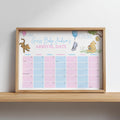 Winnie the Pooh Gender Reveal Due Date Calendar, Baby Shower Baby Arrival Signs