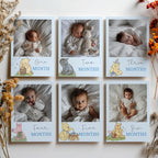 Blue Winnie the Pooh Year Photo, Milestone Baby's 1st Year Month Photos