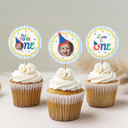 Fun to Be One Cupcake Topper, 1st Birthday Cupcake Toppers