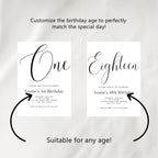 Minimalist Modern First Birthday Invitation, Gender neutral Invite, 1st Birthday Party Invitations 9175