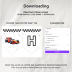 EDITABLE Racing Car Happy Birthday Banner, Fast Car Happy Birthday Banner Printable Party Templates Instant download 5987