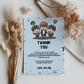 Kpop Editable Birthday Thank You Card | Printable Template | Instant Download