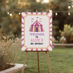 Girl Circus Welcome Sign, Birthday Sign