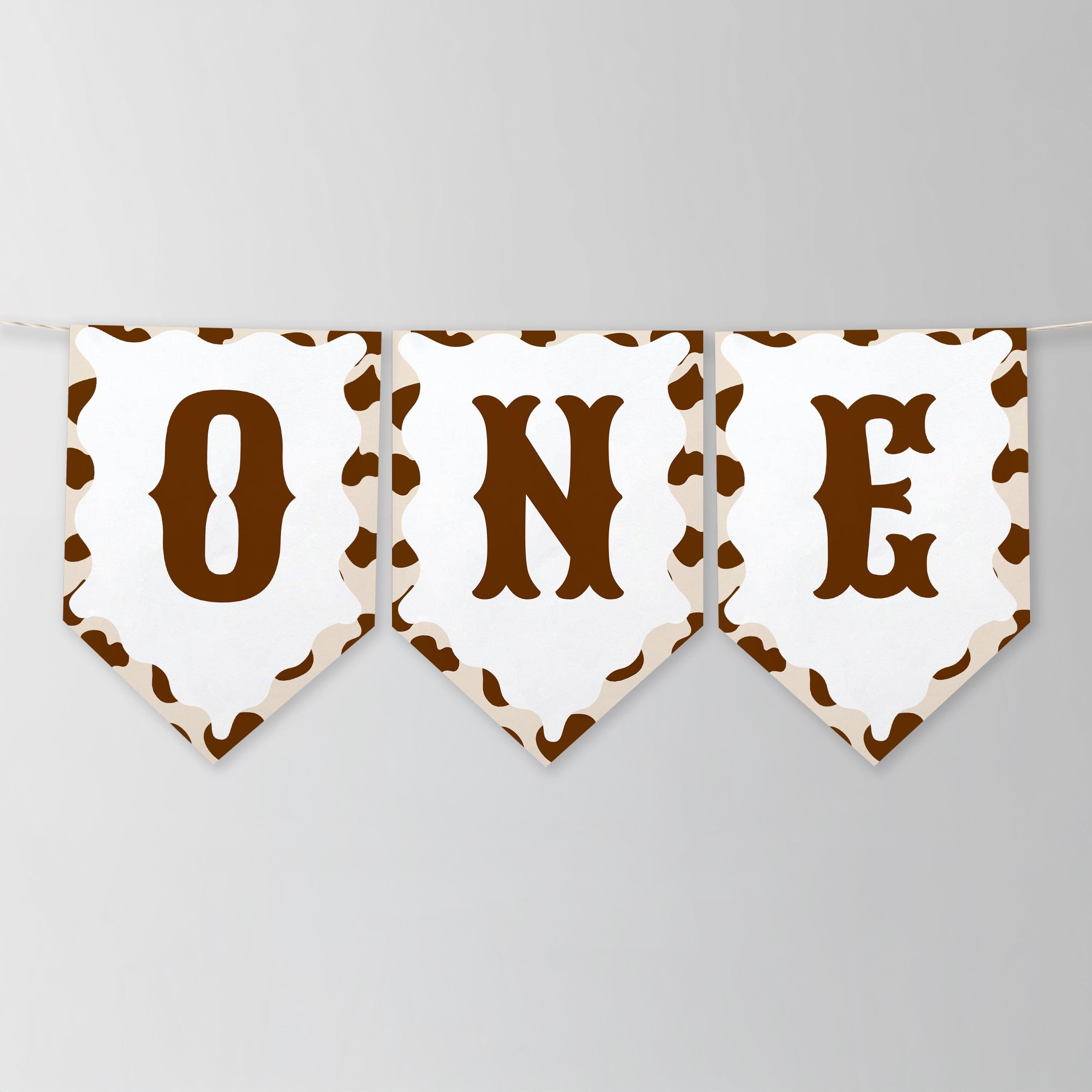 First Rodeo High Chair Banner Cowboy 1st First Birthday High Chair ONE Banner Wild West Party Printable Digital 8539