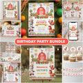 Editable Farm Barnyard Invitation Bundle Template, Farm Barnyard Welcome Custom Sign, Farm Barnyard label, Farm Barnyard party decor