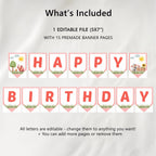 Farm Happy Birthday Banner, Farm Banner, Farm Birthday Banner, Instant Download