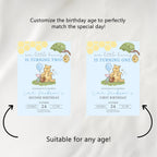 Blue Winnie the Pooh Party Bundle, Printable Birthday Decorations Party Set