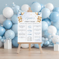 Beary First Milestone Sign, Teddy Bear Birthday Milestone Board
