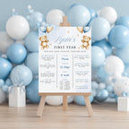Beary First Milestone Sign, Teddy Bear Birthday Milestone Board