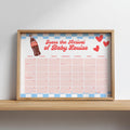 Ready to pop Baby Shower Due Date Calendar, Soda Baby Arrival Signs
