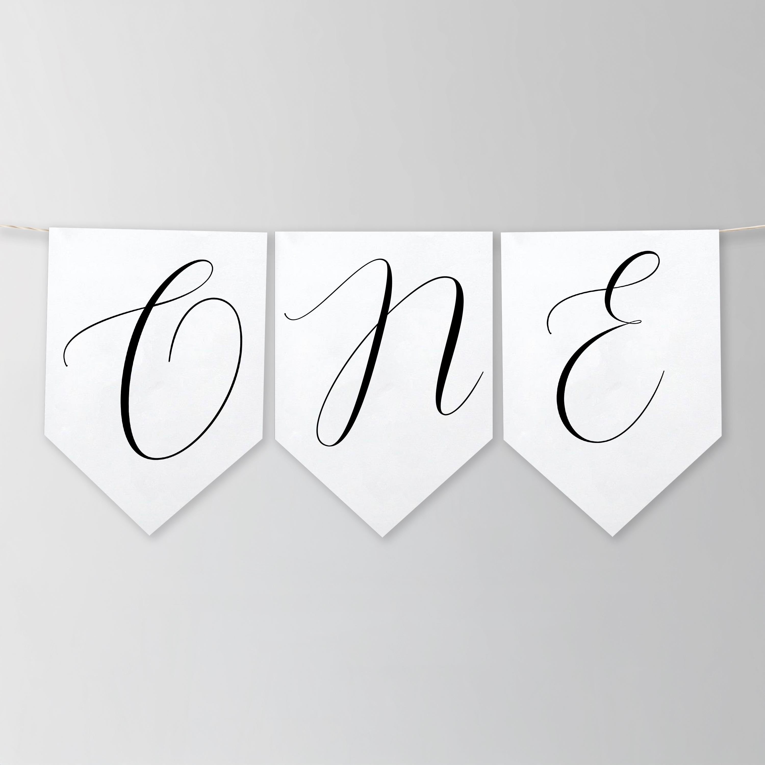 Minimalist Modern High Chair Banner, Gender neutral, Printable Bunting Flag 9175