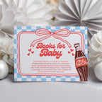 Ready to pop Books For Baby Printable, Soda Baby Shower Book Request Cards