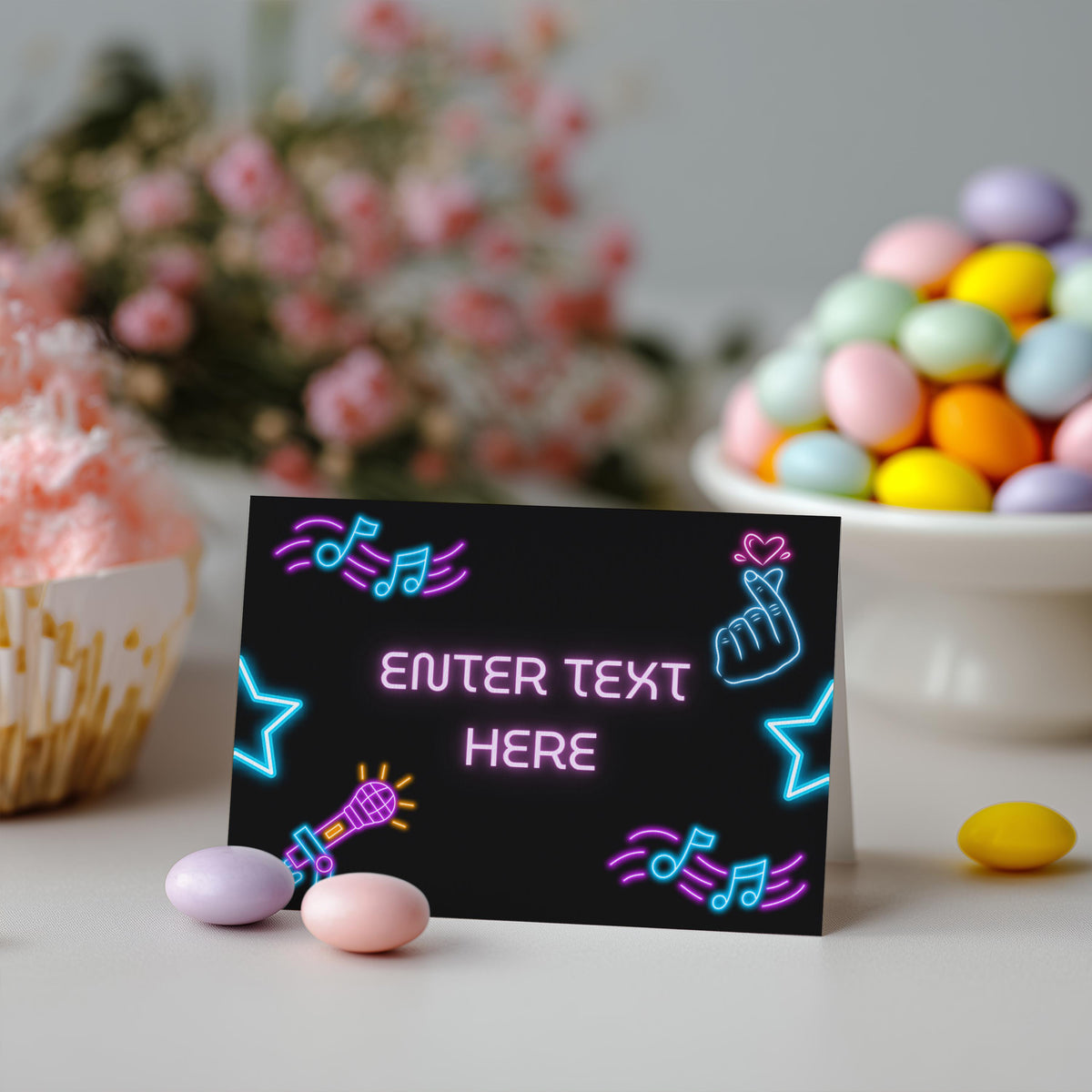 Editable K-pop Food Tags | Korean Pop Party Buffet Labels | Kpop Tent Cards | Printable Table Labels | Instant Download