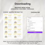 Winnie the Pooh Diaper Raffle Card, Printable Nappy Raffle Cards