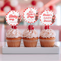 Ready to pop Baby Shower Cupcake toppers, Soda Party Cake topper