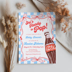 She's Ready to pop Baby Shower Invitation Bundle, Soda Baby Party Invite
