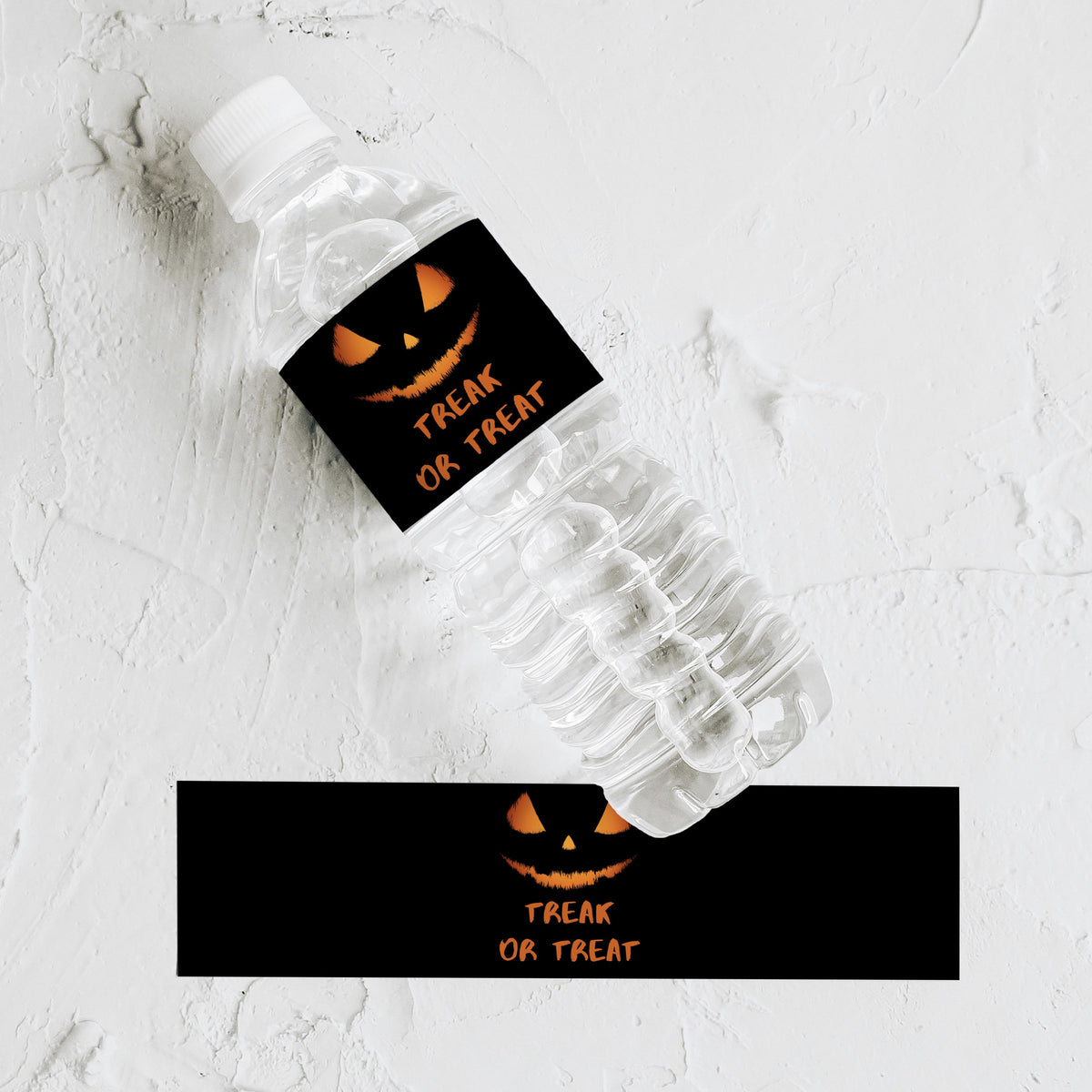 EDITABLE Halloween Pumpkin Face Party Bottle label, Halloween Pumpkin Face Party Water Bottle Label, Instant Download Templates
