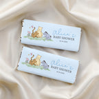Blue Winnie the Pooh Chocolate Wrappers, Baby Shower Candy Bar Wrapper