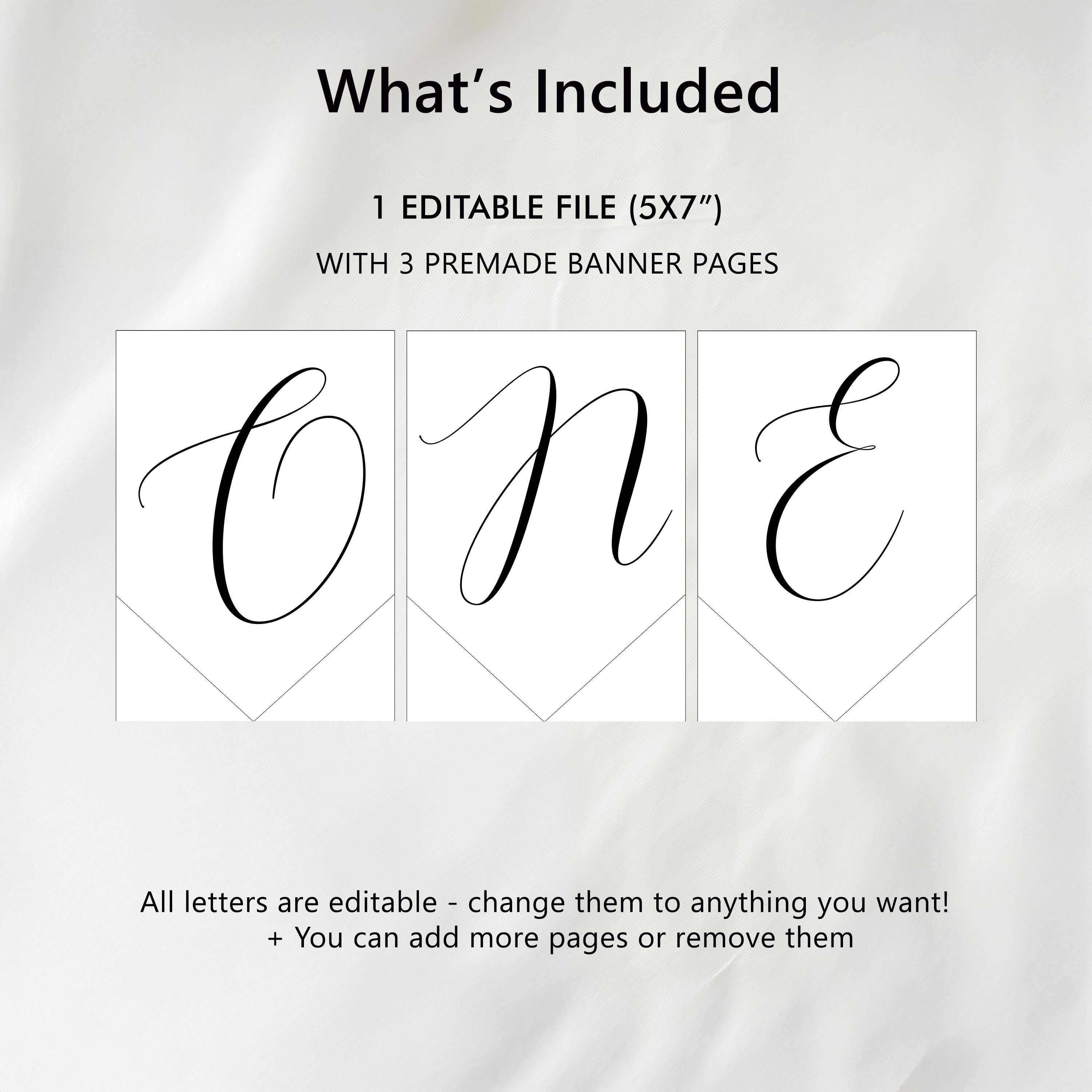 Minimalist Modern High Chair Banner, Gender neutral, Printable Bunting Flag 9175