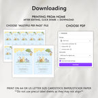 Blue Winnie the Pooh Baby Shower Invitation, Baby Party Invite