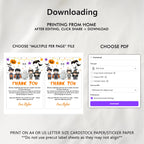 Editable Halloween Kids Costume Party Thank You Card | Instant Download Template