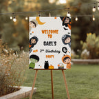 Costume Party Welcome Sign, Halloween Birthday sign Instant download