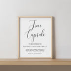Minimalist Modern First Birthday Time Capsule Sign, Gender neutral 9175
