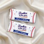 Baseball 1st Birthday Chocolate Wrappers, Rookie Candy Bar Label