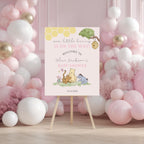 Pink Winnie the Pooh Baby Shower Welcome Sign, Template Party Signs