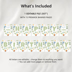 Dinosaur Birthday Banner Printable, Happy Birthday Banner, 3rd Birthday Decor, Three-Rex Dinosaur Party Banner 9166