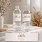 Pink Winnie the Pooh Water Bottle Labels, Baby Shower Label