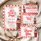 She's Ready to pop Baby Shower Invitation Bundle, Soda Baby Party Invite