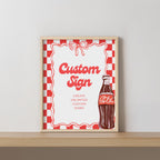 Ready to pop Custom Sign, Retro Soda 8x10 Party Custom Signs