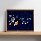 Astronaut Custom Sign, First Trip Around the Sun Custom Signs, 8x10 Custom Sign, Printable Astronaut 1st Birthday Signs