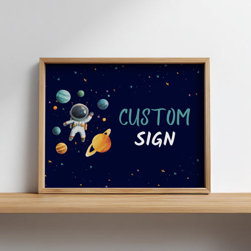 Astronaut Custom Sign, First Trip Around the Sun Custom Signs, 8x10 Custom Sign, Printable Astronaut 1st Birthday Signs