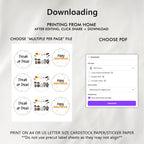 Editable Halloween Party Cupcake Toppers | Printable Cake Toppers | Instant Download Template