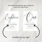 18th Minimalist Welcome Sign, Birthday Signs, Eighteenth Party Sign 9178