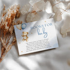 Teddy Bear Books For Baby Printable, Bearly Wait Baby Shower Book Request Cards