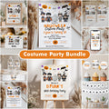 Editable Spooktacular Costume Party Decorations, Halloween Costume Birthday Party Package, Halloween Bundle Party Package , Download
