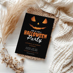 Editable Halloween Pumpkin Face Party Invitation - Instant Download