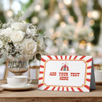 Circus Food Labels, Carnival Food Label Tent Card