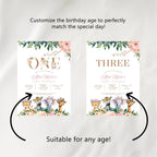 Editable Safari Party Decorations, Girl One Wild Party Package Birthday Invitations Bundle Jungle animals Template Instant Download