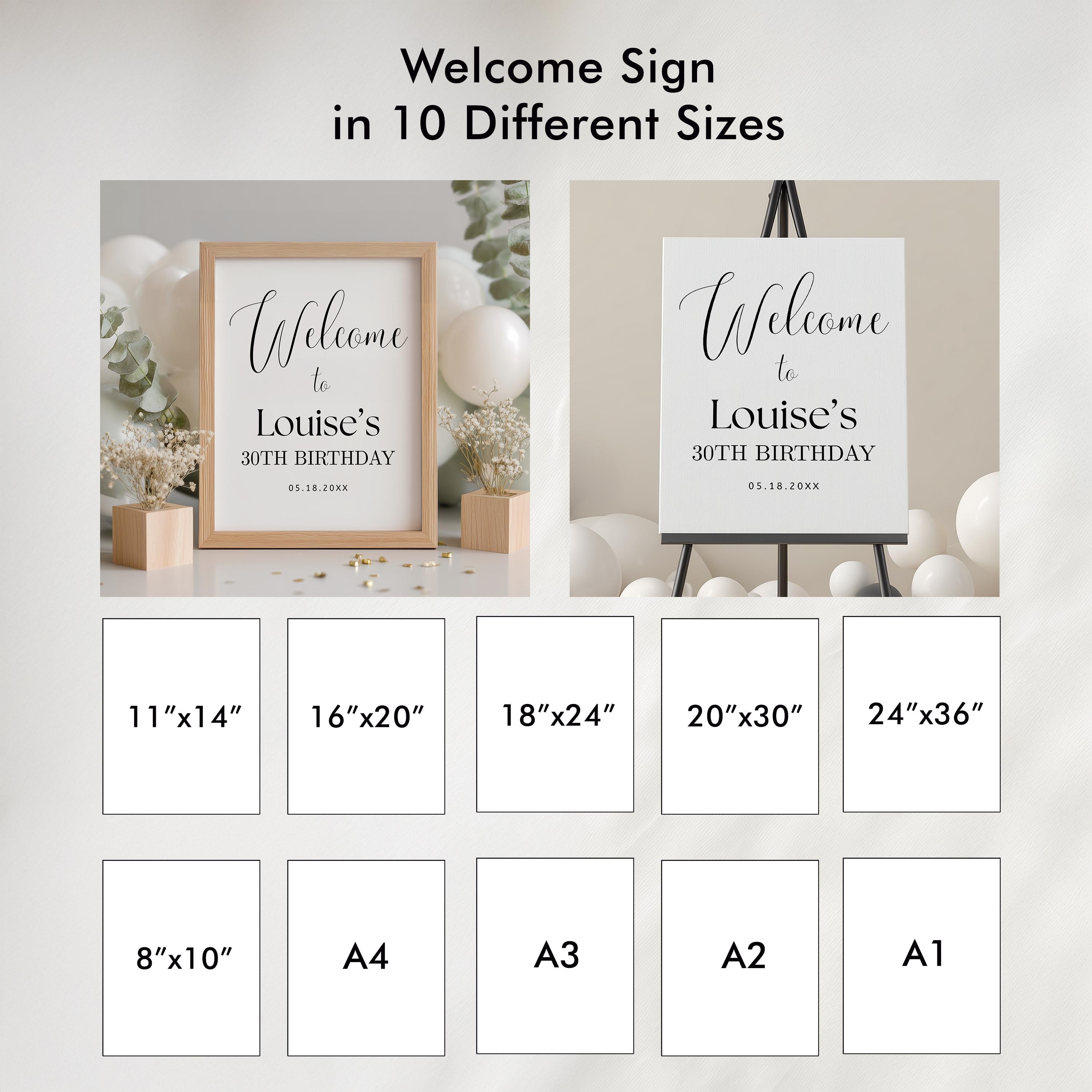 30th Party Decoration | 30th Birthday Bundle | Adult Minimalist Modern Decorations | Download 9176