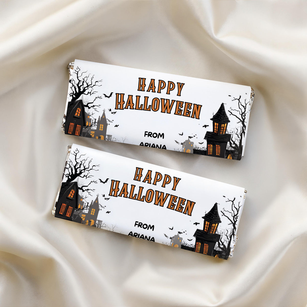 EDITABLE Halloween Party Candy Bar Wrapper , Halloween Party Chocolate Bar Wrappers, Party Favors , Digital Download
