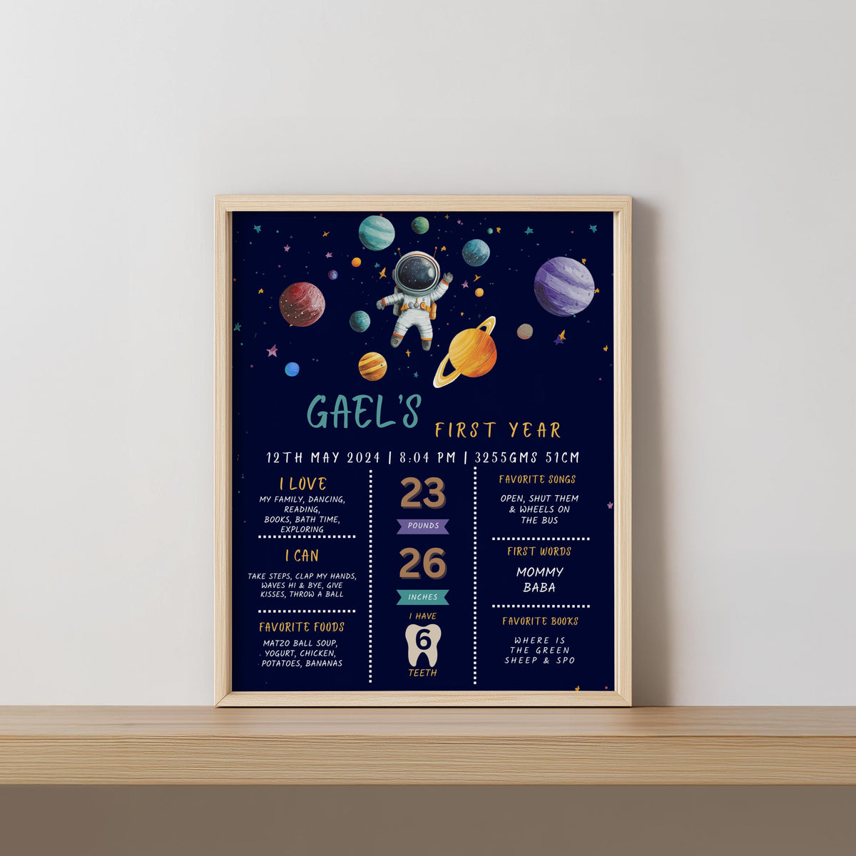 Astronaut Milestone Sign, 1st Milestone Board
