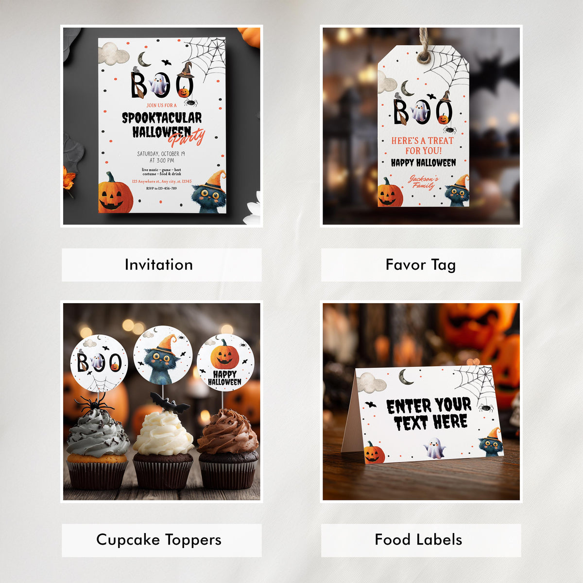 Halloween Party Bundle Decoration, Halloween Printable Template Download
