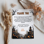 Editable Halloween Party Thank You Card | Instant Download Template